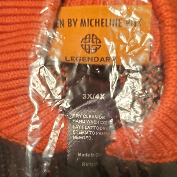 TRICK R TREAT™ Flaming Pumpkin Cropped Knit Jacket - Picture 5 of 6